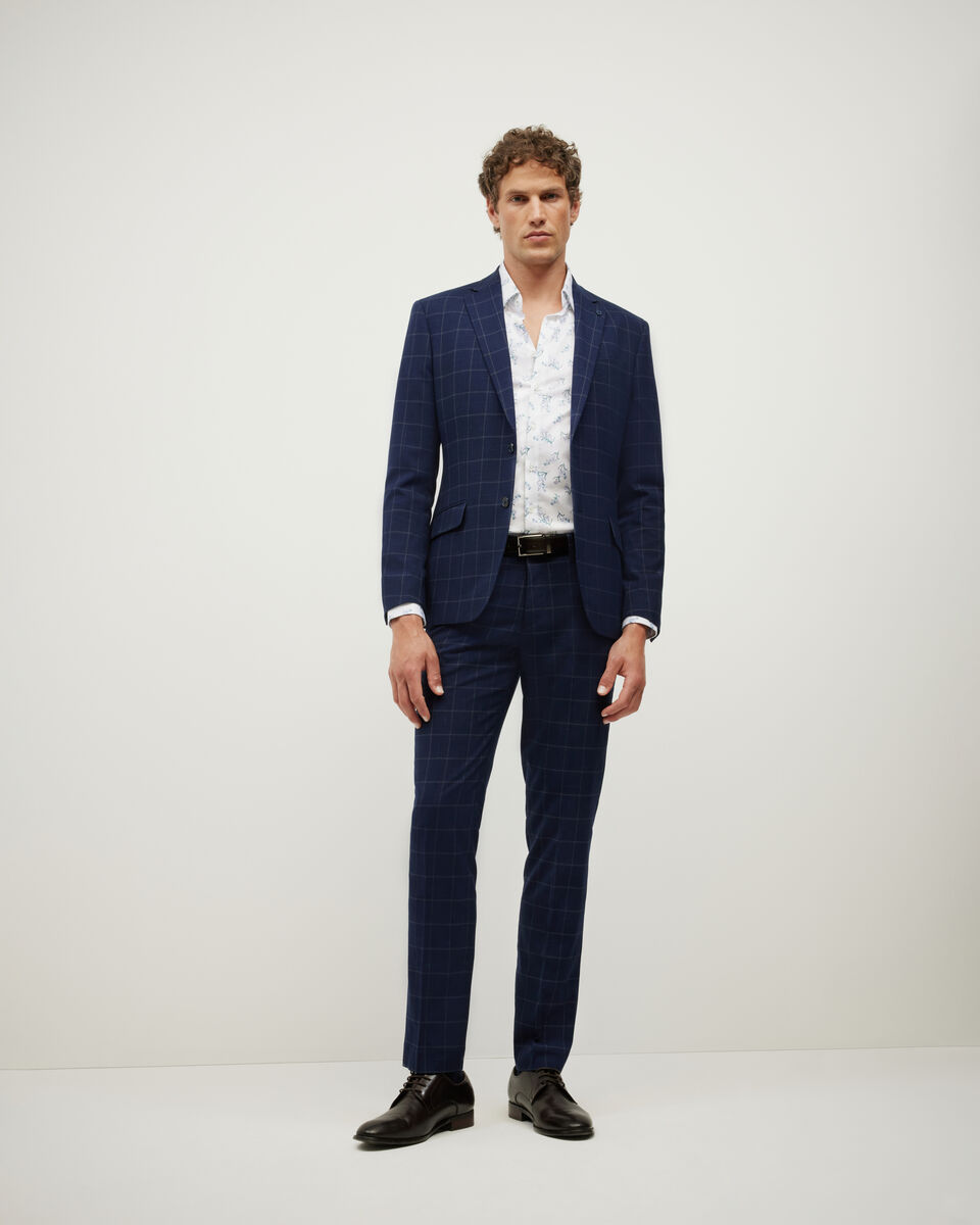 Sebastian Windowpane Check Tailored Jacket, Navy Windowpane, hi-res